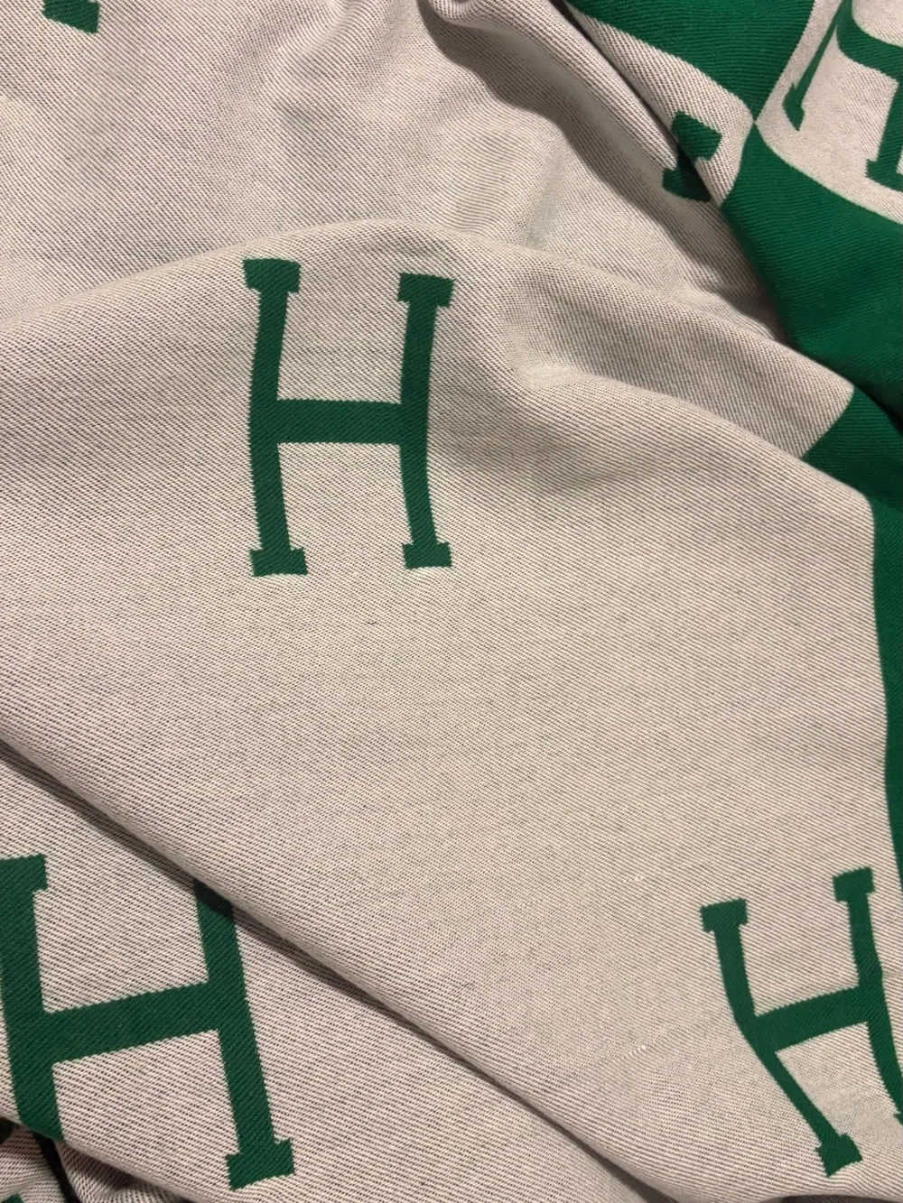 Hermes green blanket/throw